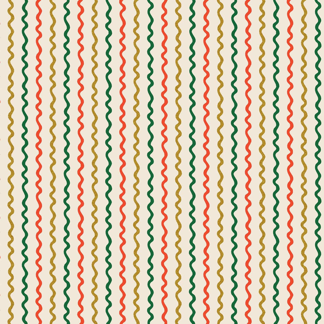 Default Ribbon Stripe in Cream Metallic - Holiday Classics III