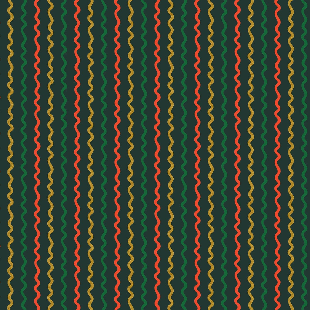 Default Ribbon Stripe in Evergreen Metallic - Holiday Classics III