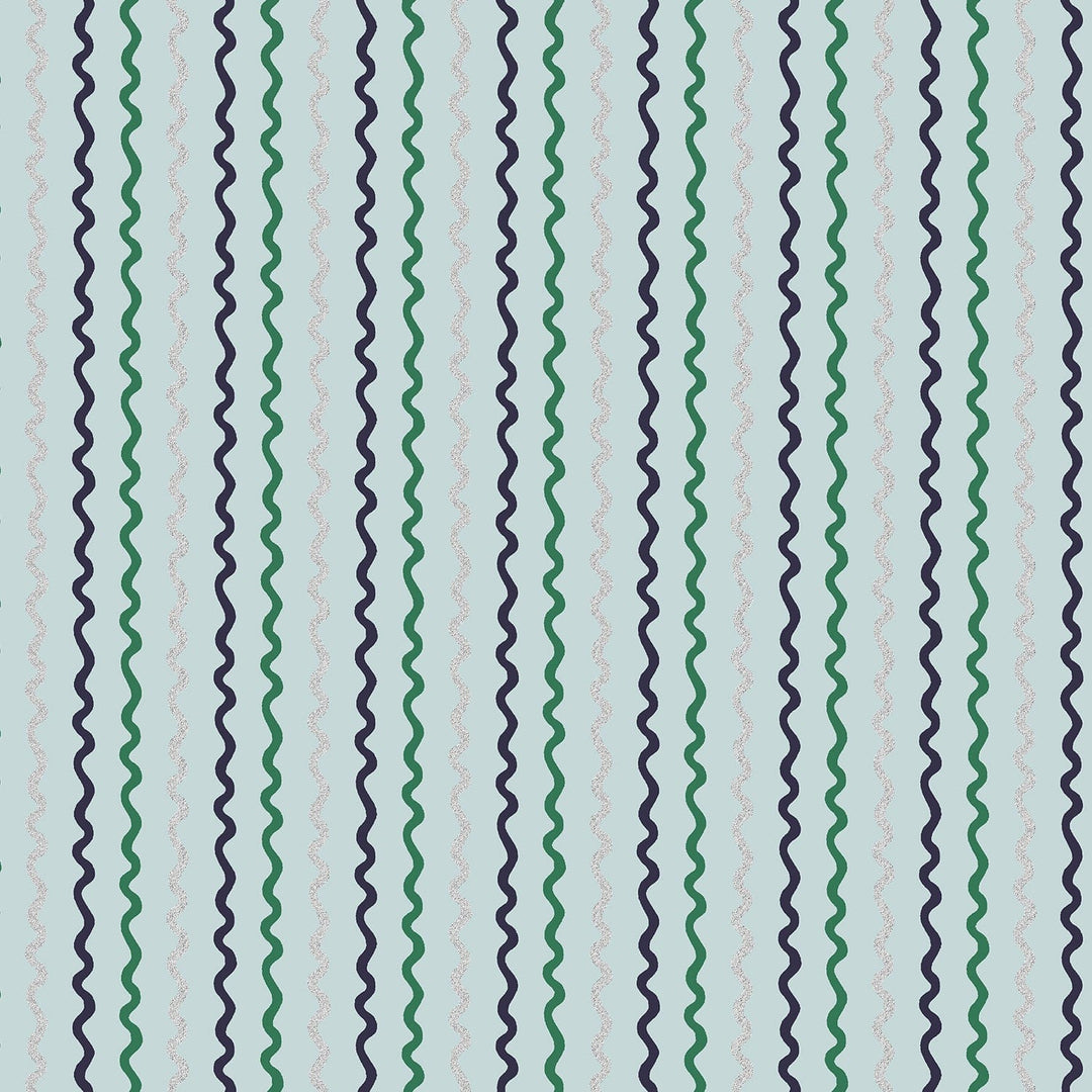 Default Ribbon Stripe in Mint Metallic - Holiday Classics III