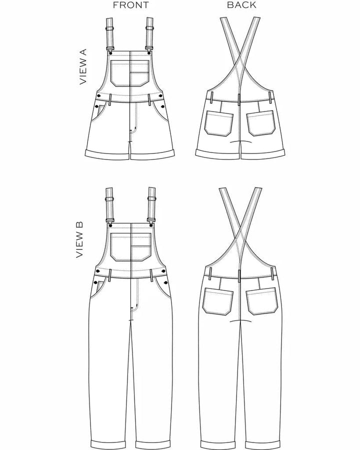 Default Riley Overalls - True Bias - Sizes 14-32