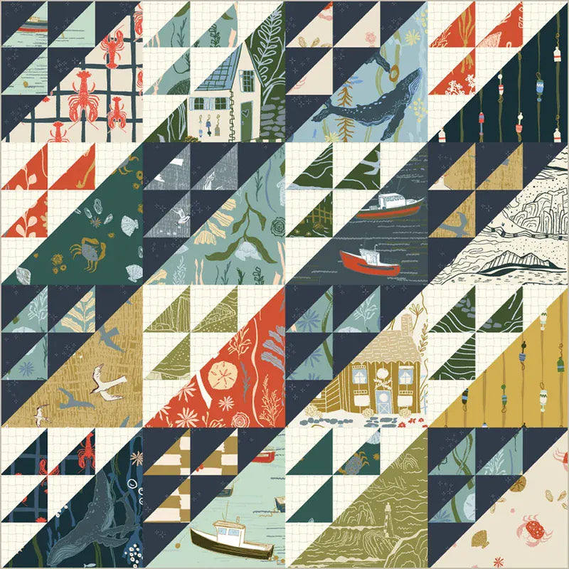 Default Rocky Coasts Whole Cloth in Multi - Rocky Coast - Cassandra Zaniboni