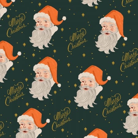 Santa in Evergreen Metallic - Holiday Classics - Rifle Paper Co.