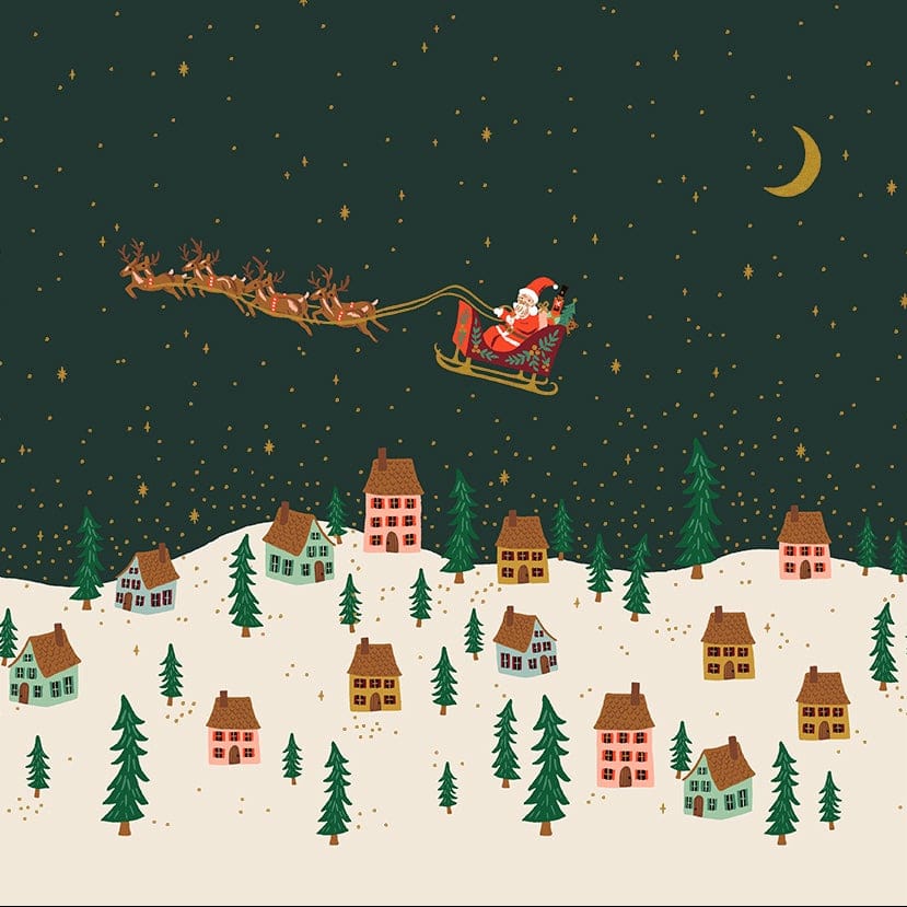 Default Santa's Sleigh in Evergreen MET - Holiday Classics - Rifle Paper Co.