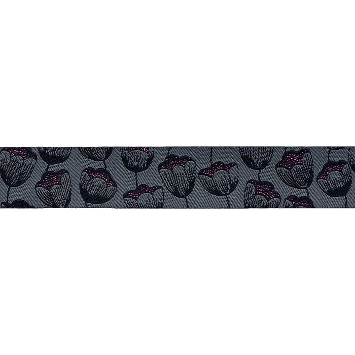 Default Sarah Watts Ribbon - Magic Tulips on Gray - Best Of Sarah Watts Collection from Renaissance Ribbons