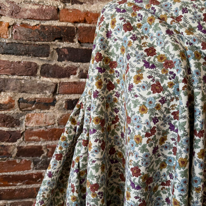 Default Scottish Garden in Cream - Japanese Pinwale Corduroy