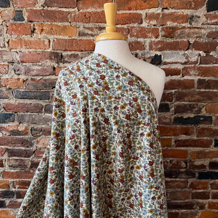 Default Scottish Garden in Cream - Japanese Pinwale Corduroy