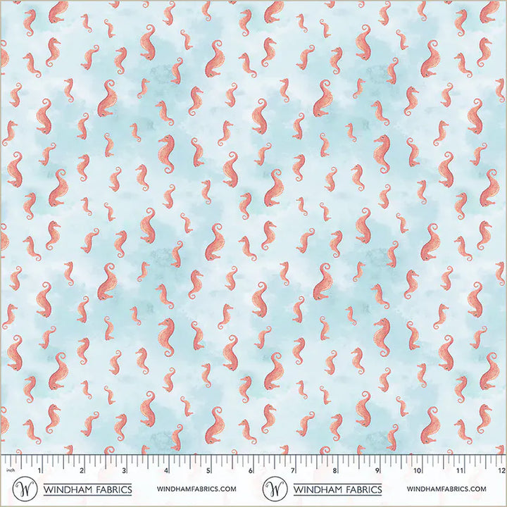 Default Seahorses in Aqua - Deep Blue