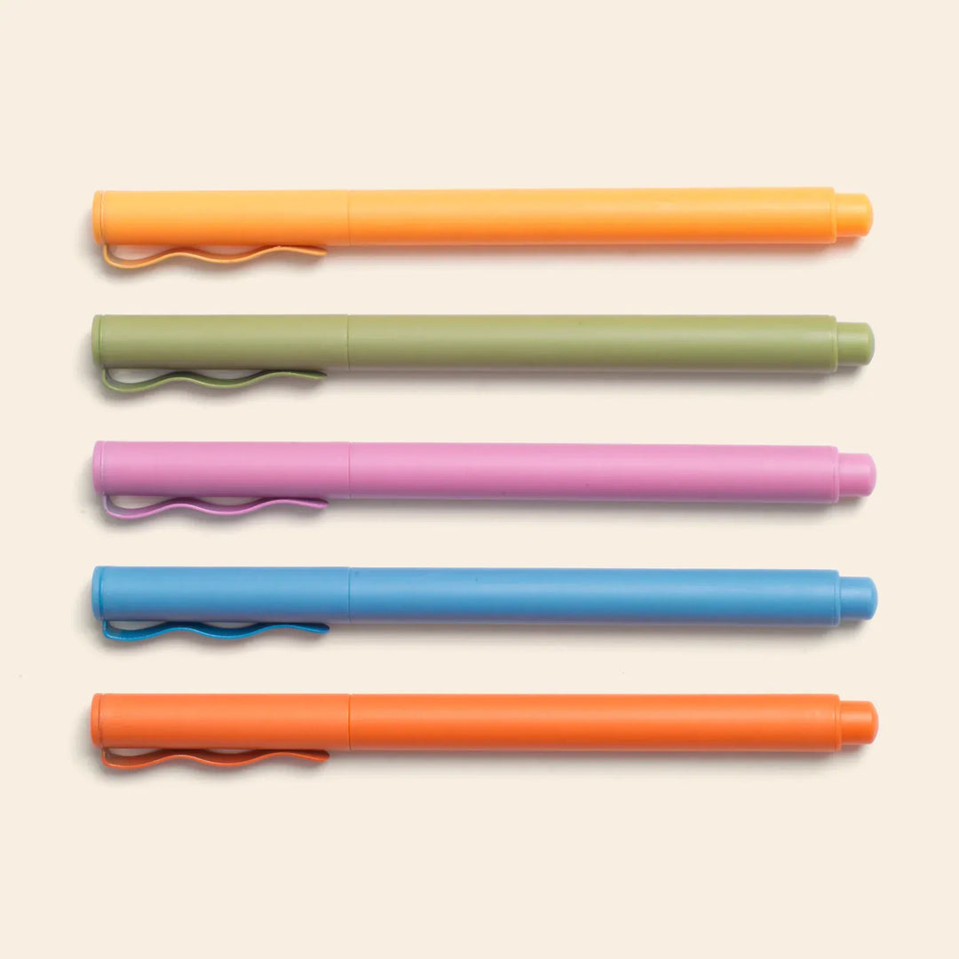 Default Set of Five Fineliner Pens from Papier - High Energy Colorway