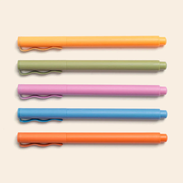 Default Set of Five Fineliner Pens from Papier - High Energy Colorway