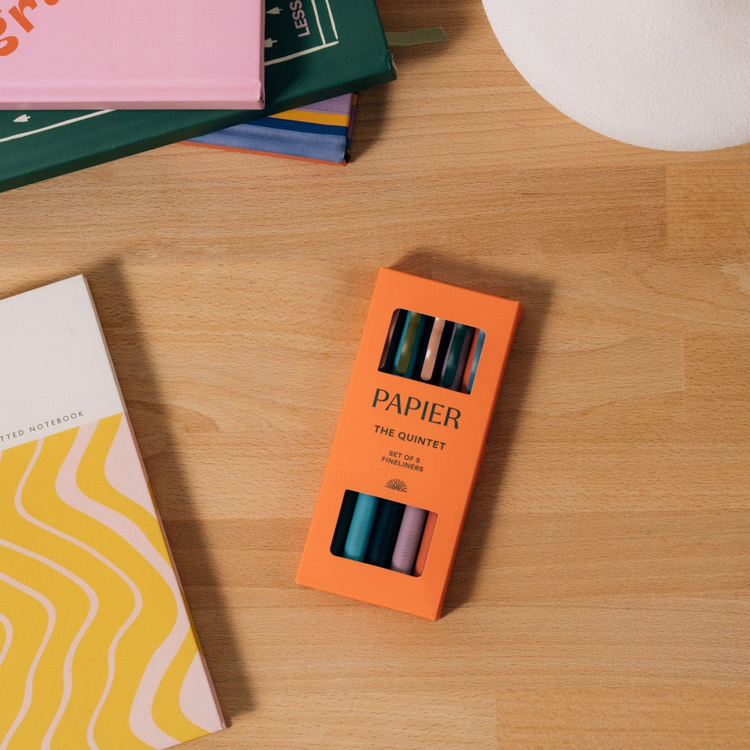 Default Set of Five Fineliner Pens from Papier - Quintet Colorway