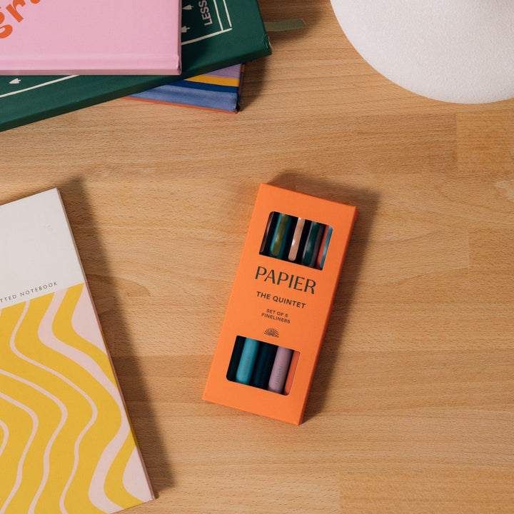 Default Set of Five Fineliner Pens from Papier - Quintet Colorway