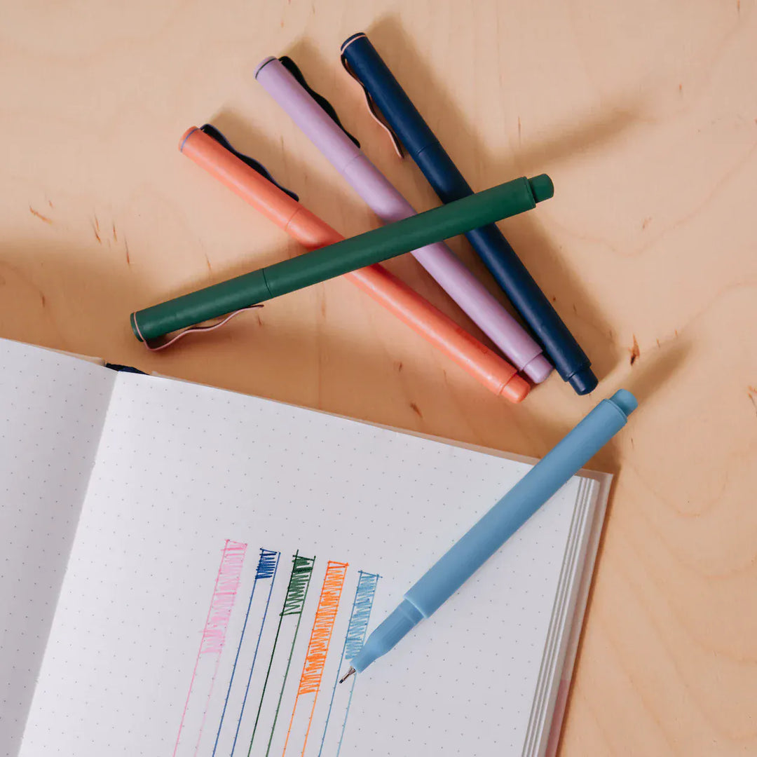 Default Set of Five Fineliner Pens from Papier - Quintet Colorway