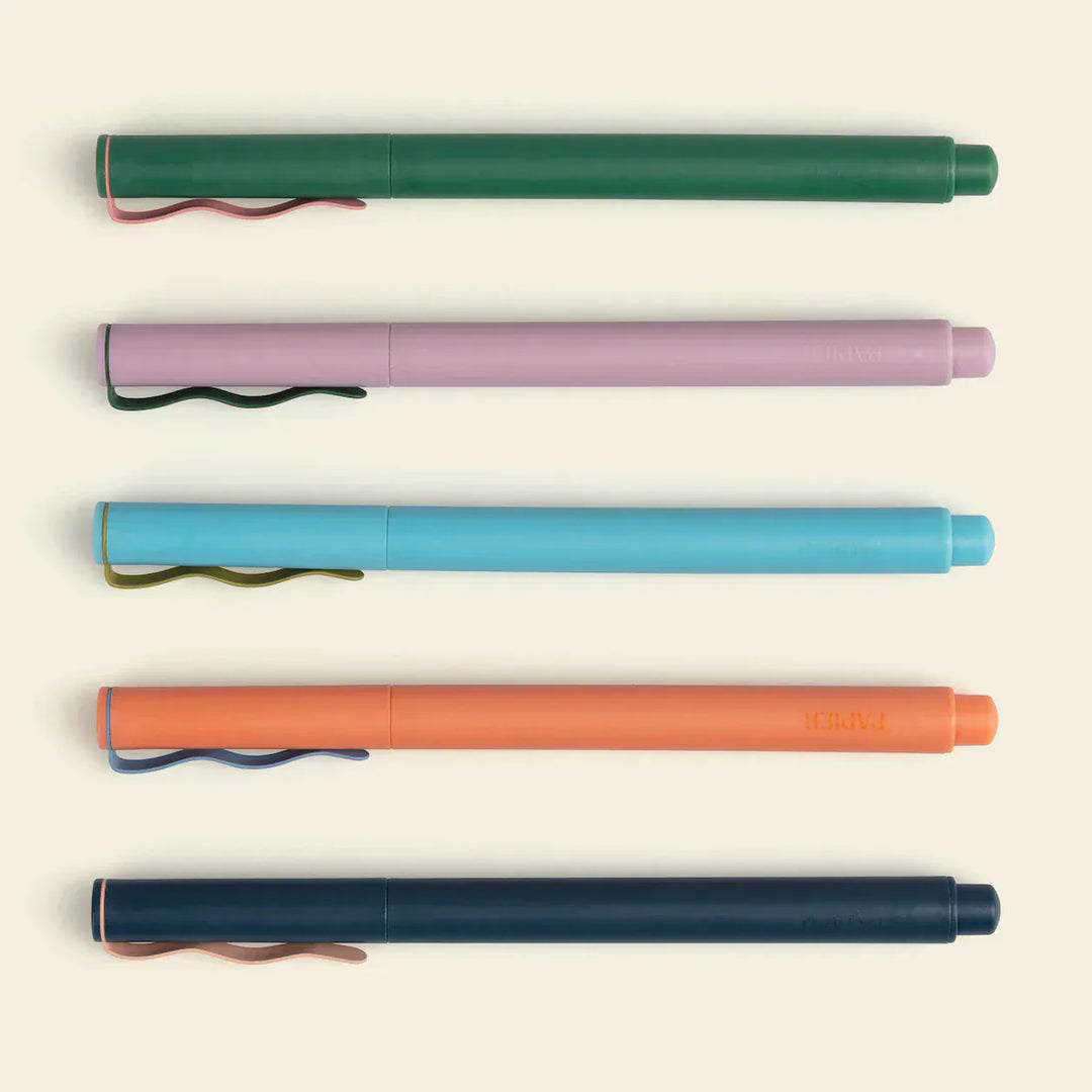 Default Set of Five Fineliner Pens from Papier - Quintet Colorway