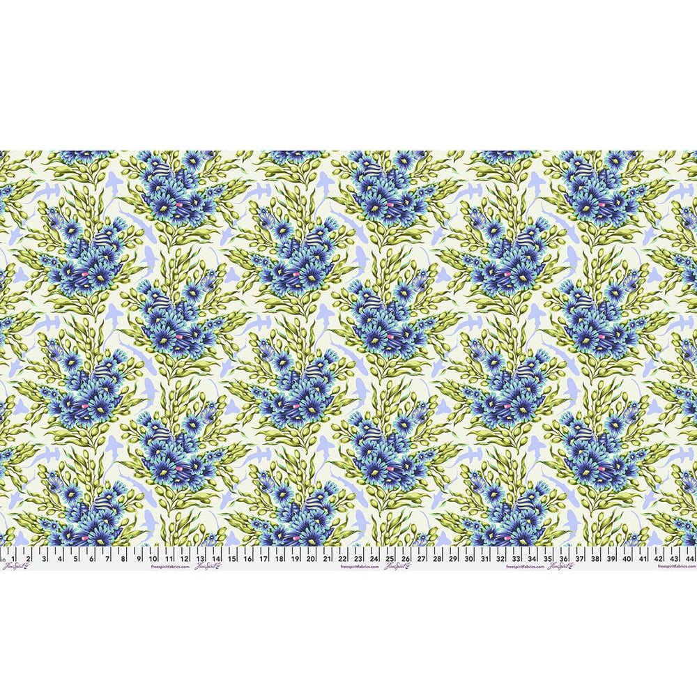 Default Shadow Sharks in Marine - Floral Reef - Tula Pink