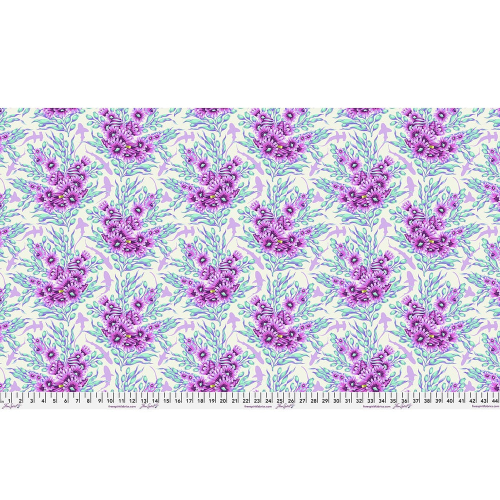 Default Shadow Sharks in Ultraviolet - Floral Reef - Tula Pink