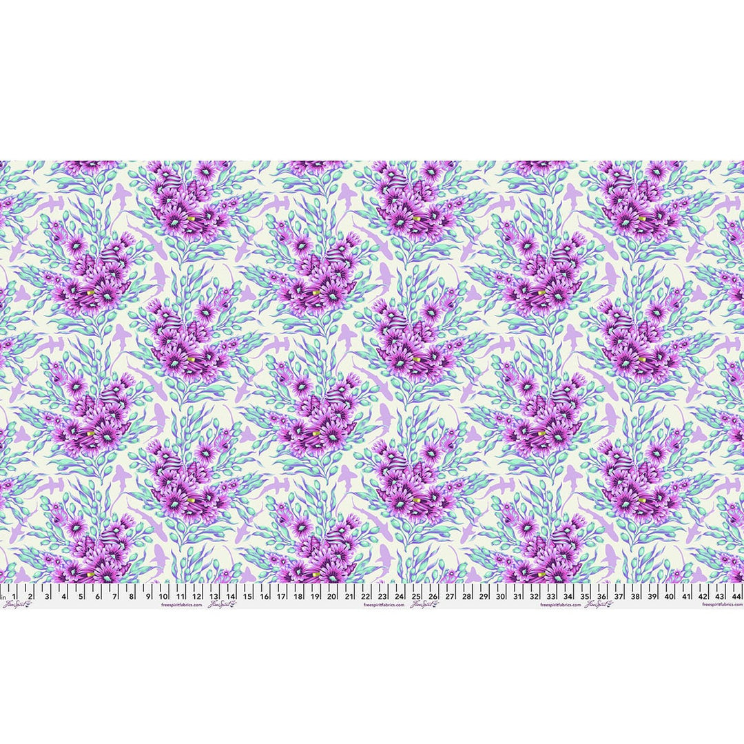 Default Shadow Sharks in Ultraviolet - Floral Reef - Tula Pink