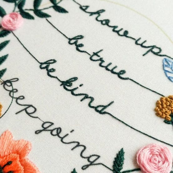 Show Up Embroidery Kit - Cozyblue Handmade