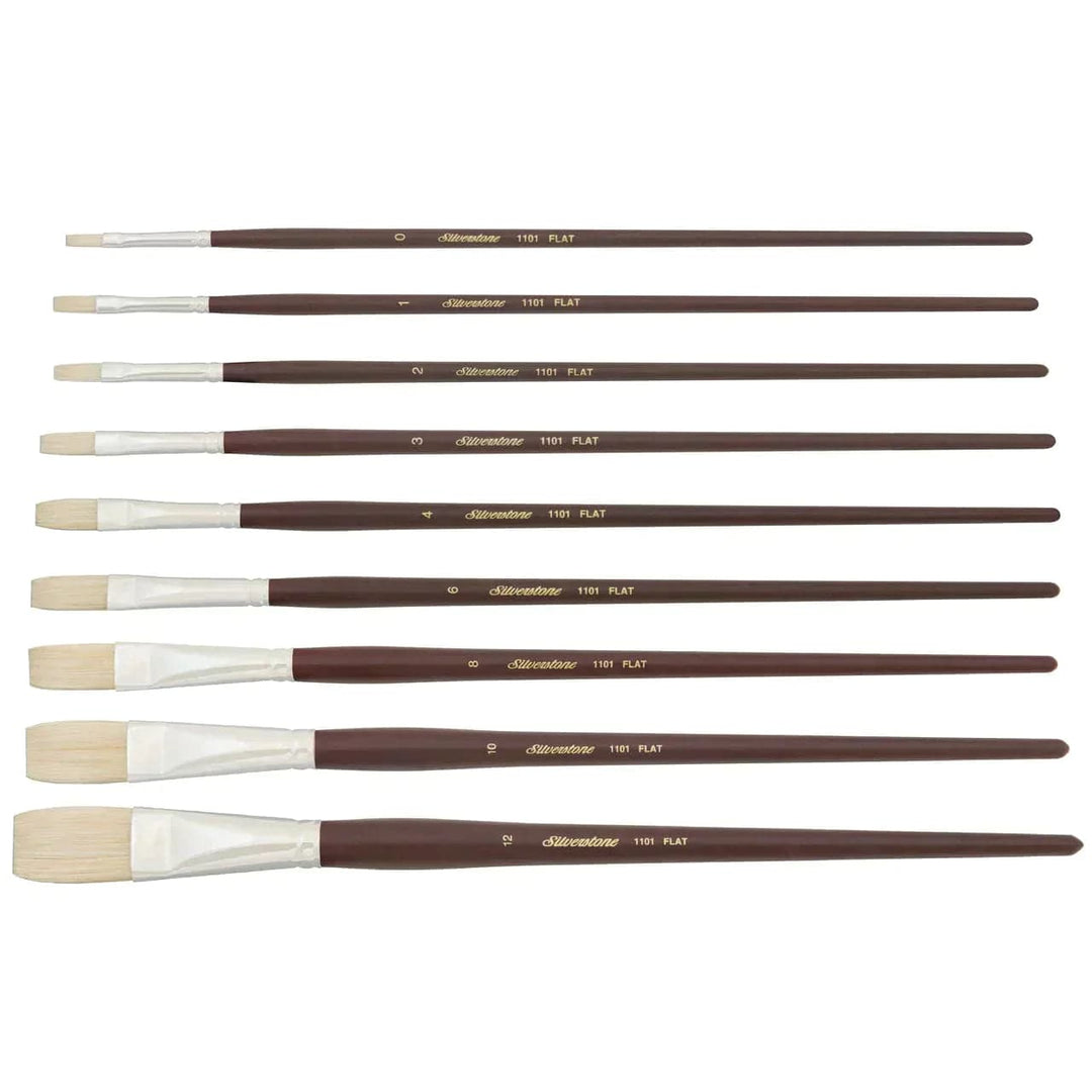 Silverstone® Flat 12 Long Handled Brushes