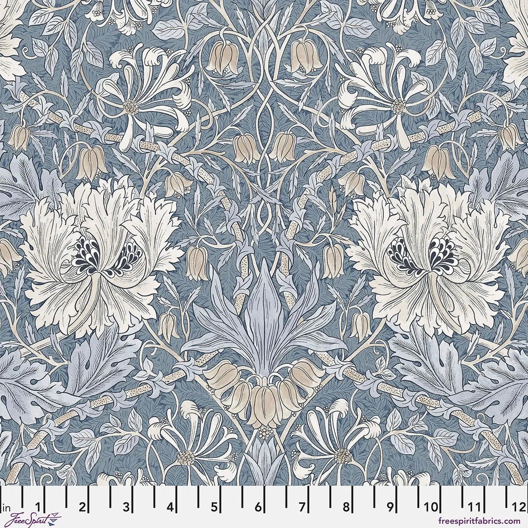 Default SM Honeysuckle & Tulip in Indigo - Morden - The Original Morris & Co