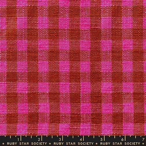 Default Small Checker in Hot Pink - Sunshine Toweling - RSS