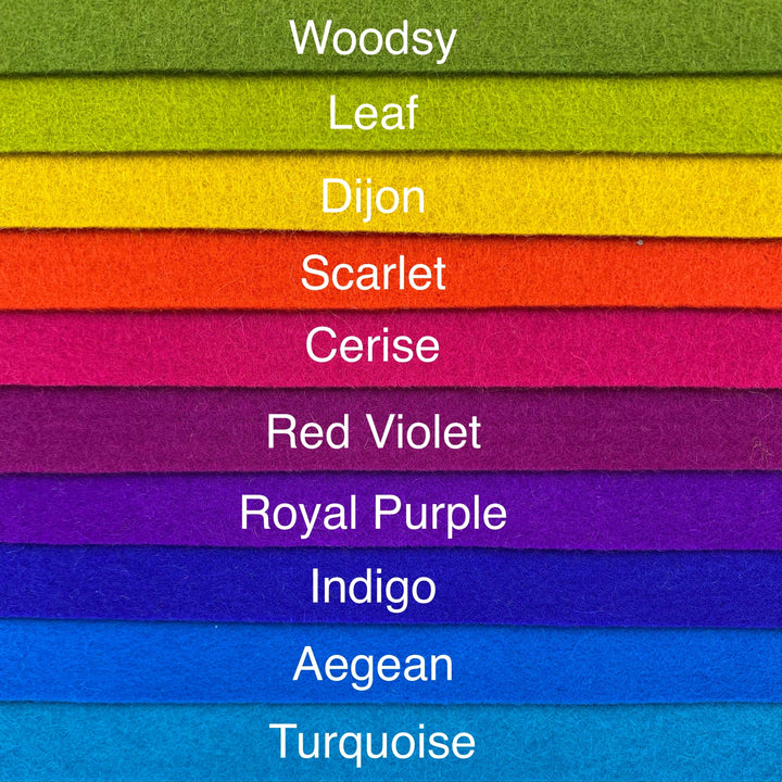 Small Wool Felt Roll - Modern Rainbow