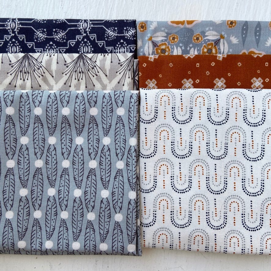 South Sister in Gray Colorway - Ash Cascade - Fat Quarter Bundle