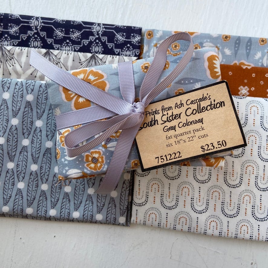 South Sister in Gray Colorway - Ash Cascade - Fat Quarter Bundle