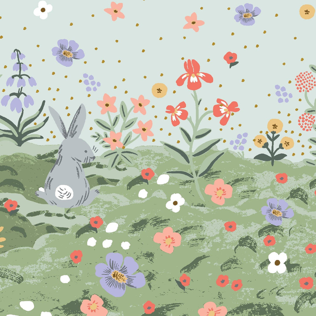 Default Spring Meadow in Green Metallic - Easter - Rifle Paper Co.