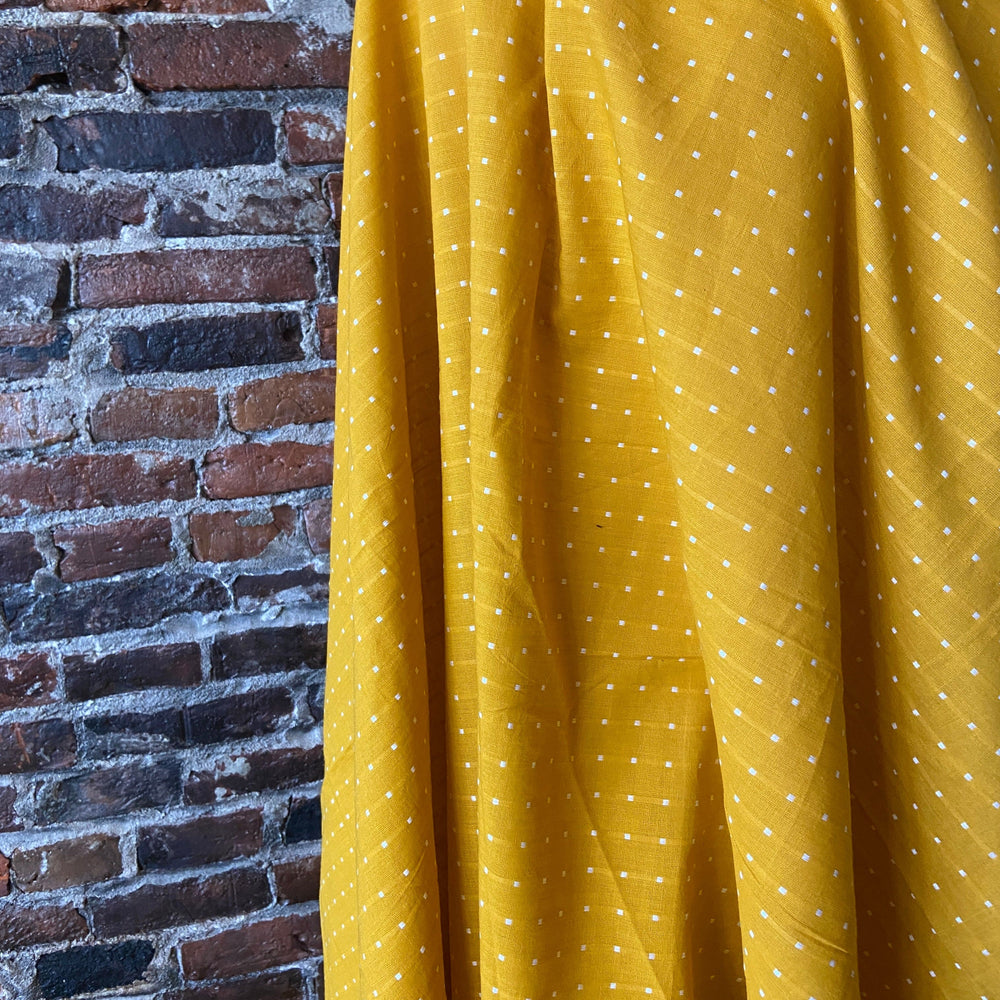Square Weave on Sunshine - Indian Cotton