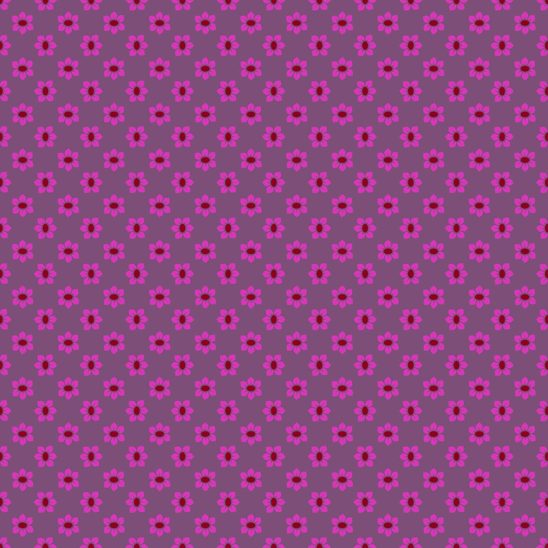 Default Stamped in Plum - Allegory - Anna Maria Textiles