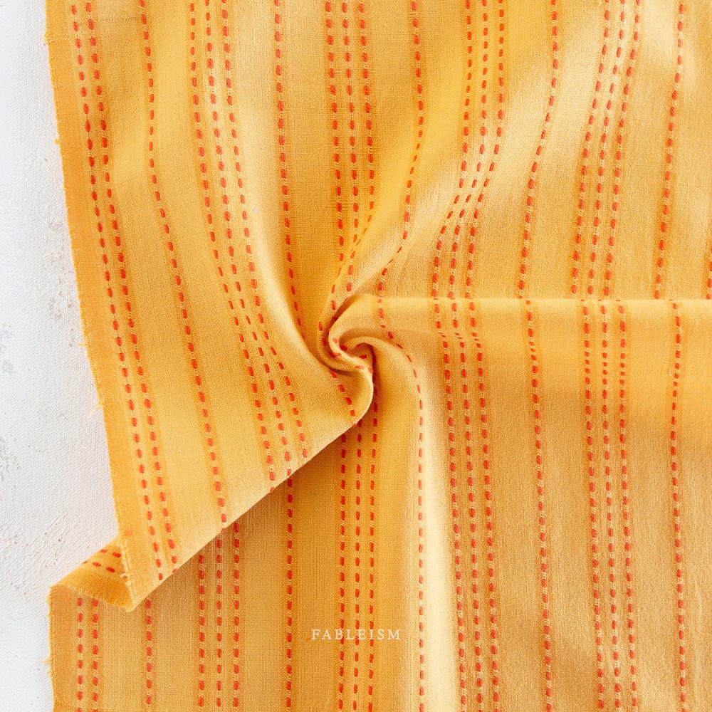 Default Stitch Stripe in Turmeric - Lucky Loom - Fableism