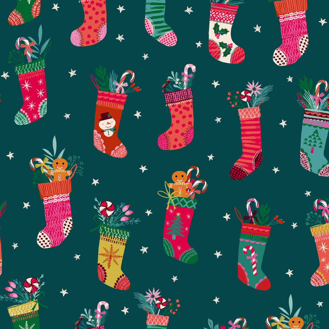 Default Stockings - Candy Cane Christmas by Helen Black