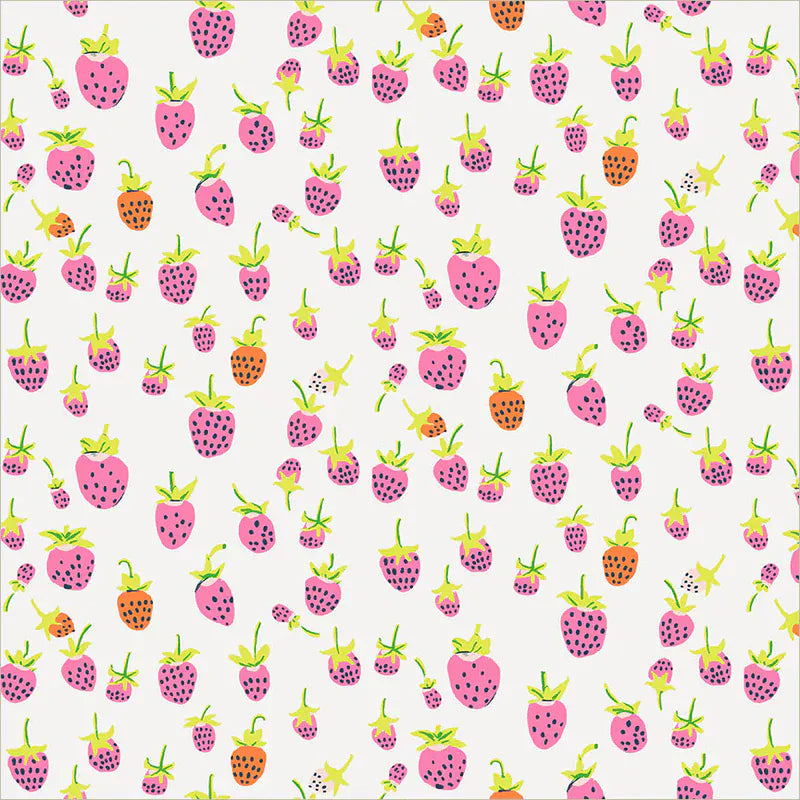 Default Strawberries in Blush - Heather Ross Favorites