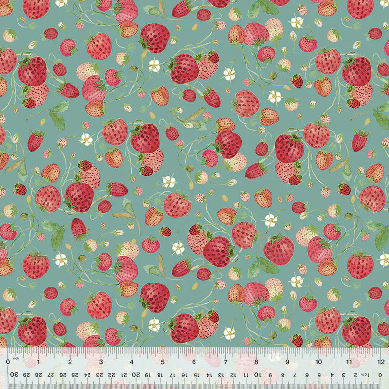 Default Strawberries in Teal - Forest Fruits