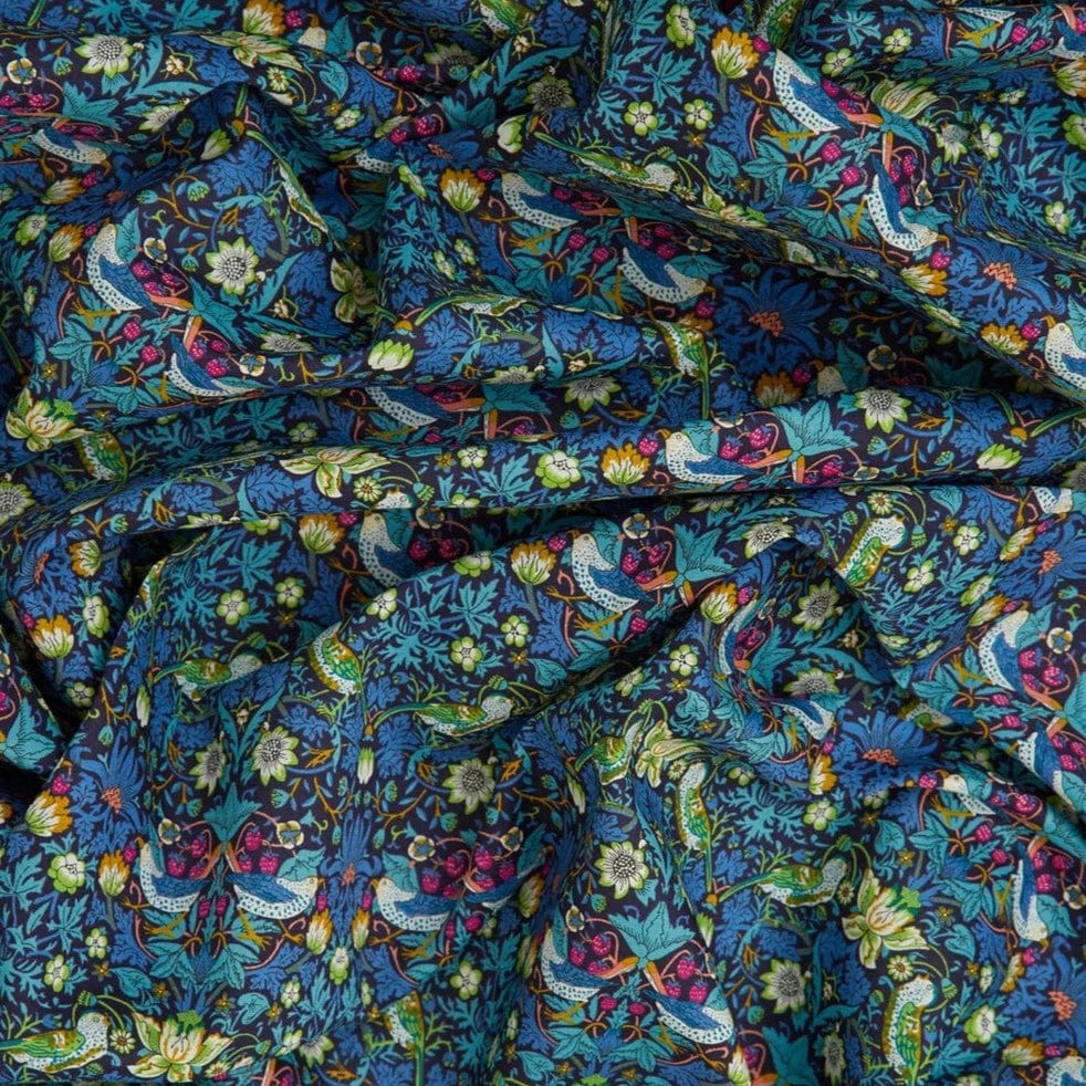 Default Strawberry Thief in Dark Blue - Liberty Tana Lawn Yardage