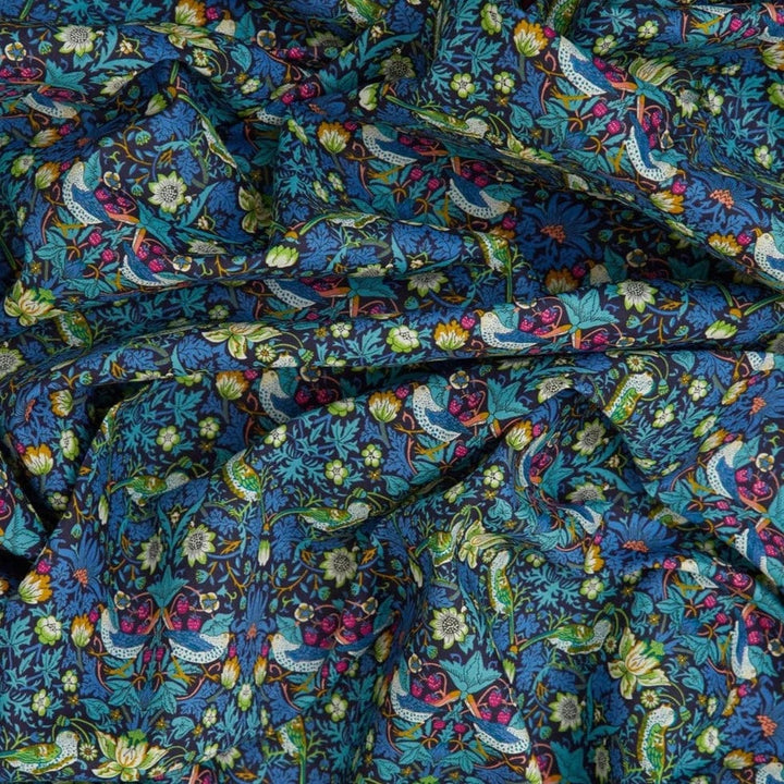 Default Strawberry Thief in Dark Blue - Liberty Tana Lawn Yardage