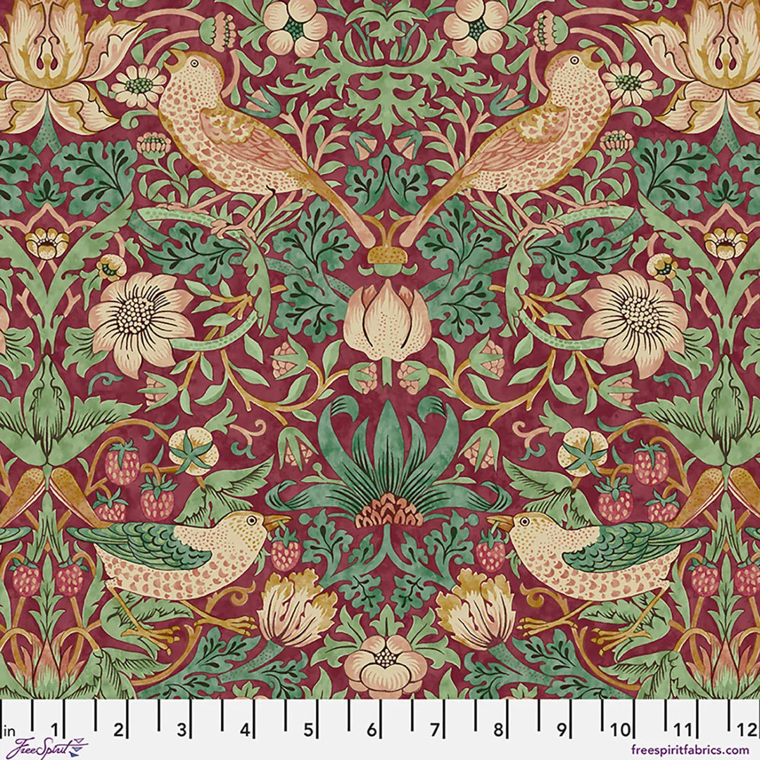 Default Strawberry Thief in Dawn Rose - Lodden - The Original Morris & Co.