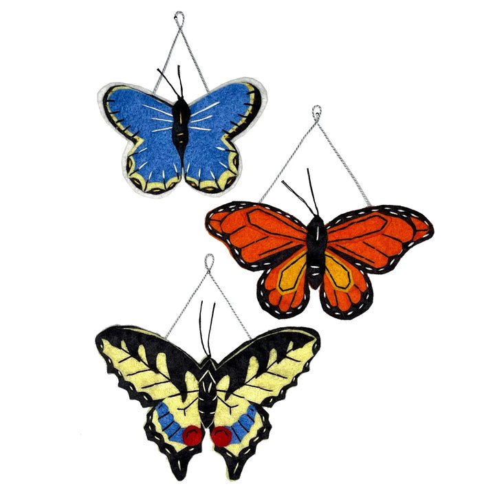 Default Swallowtail, Monarch, and Karner Blue Ornaments - Whimsey Ornament Kit from Heidi Boyd