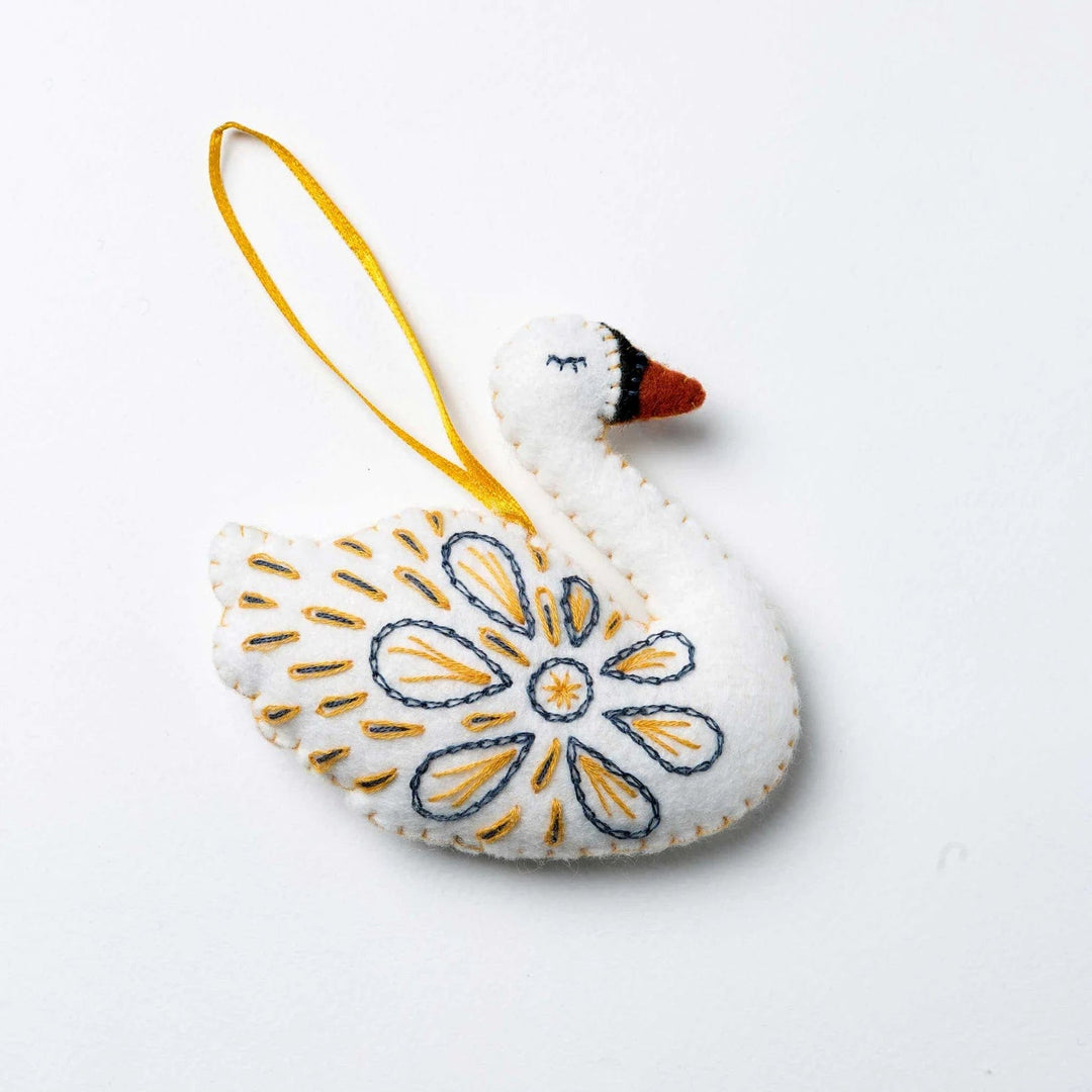 Default Swan-A-Swimming Ornament - Corinne Lapierre Embroidery Kit