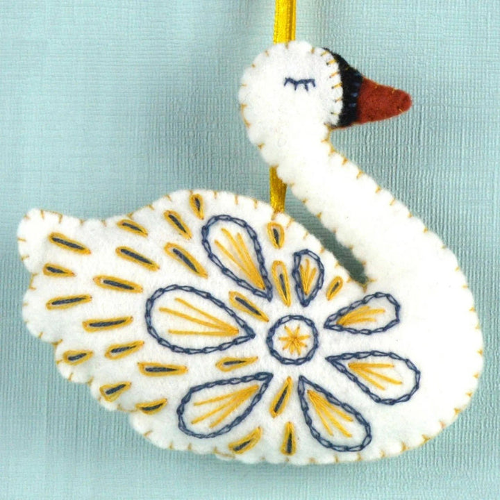 Default Swan-A-Swimming Ornament - Corinne Lapierre Embroidery Kit