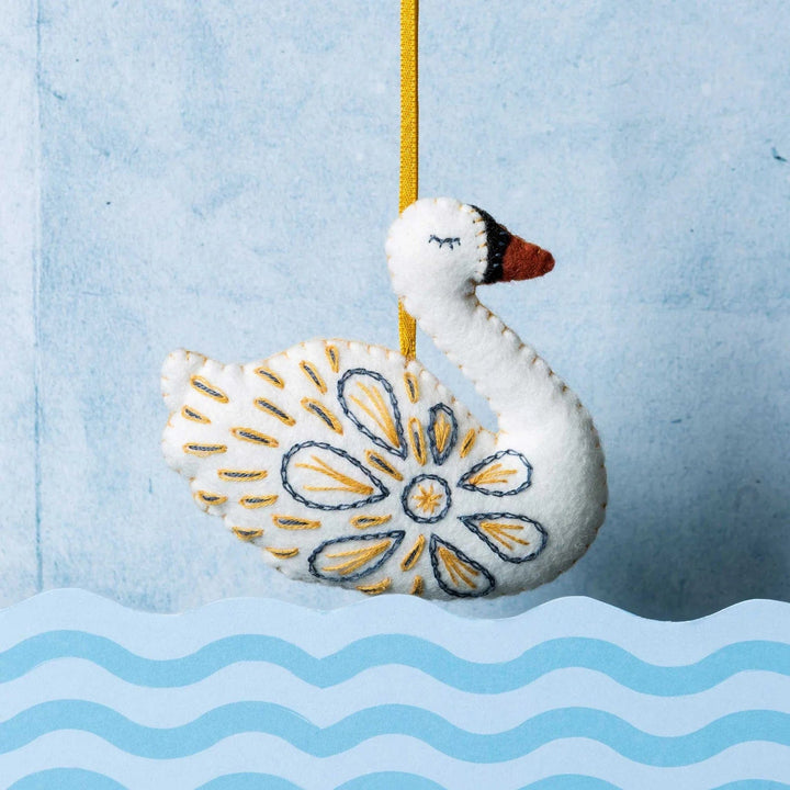 Default Swan-A-Swimming Ornament - Corinne Lapierre Embroidery Kit