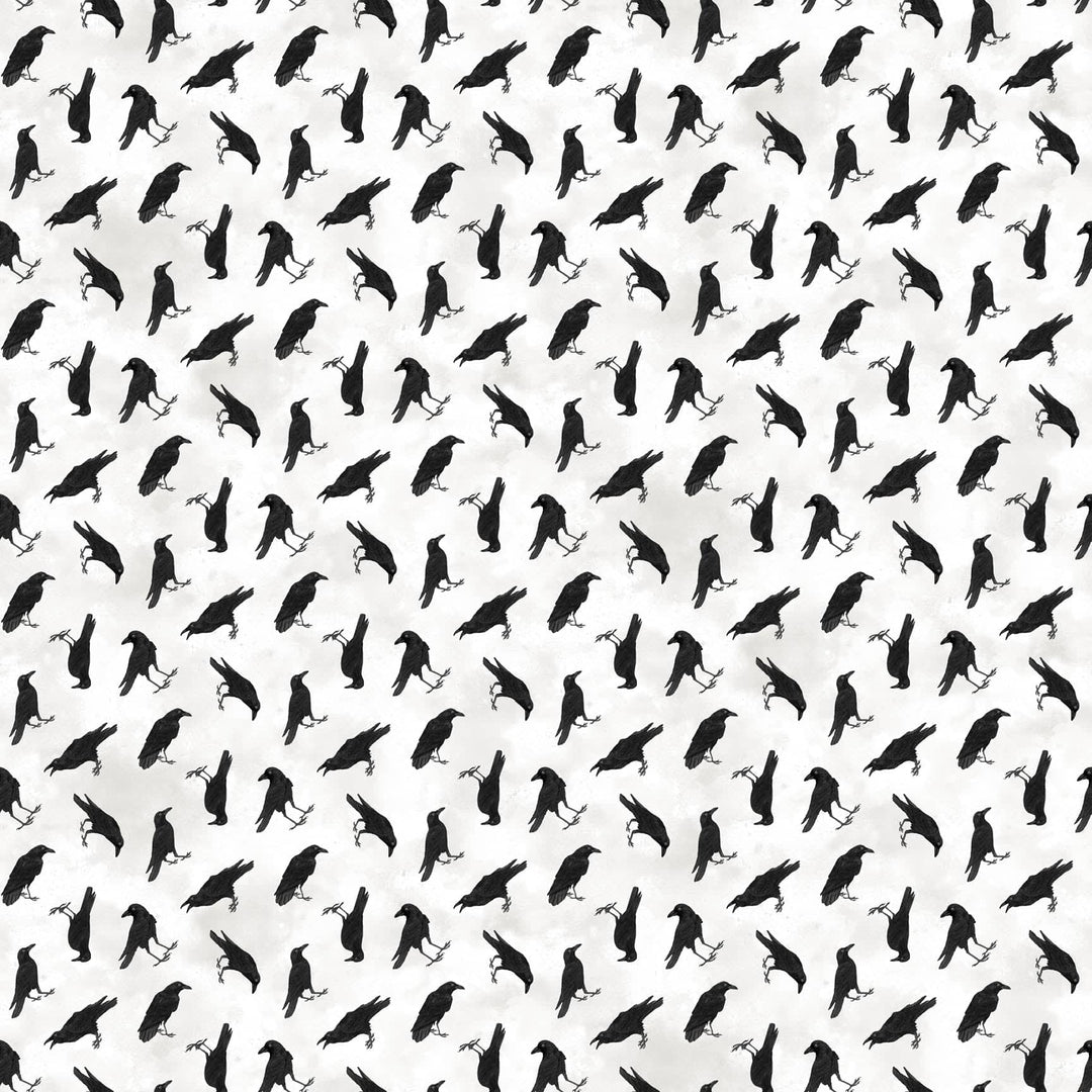 Default Tossed Crows on White Multi - Spellbound