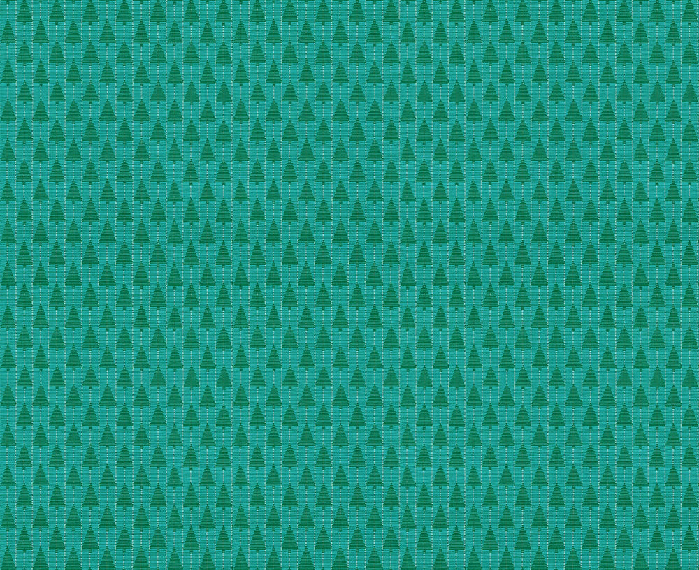 Default Tree Farm in Turquoise - Silver Lining - Anna Maria Textiles