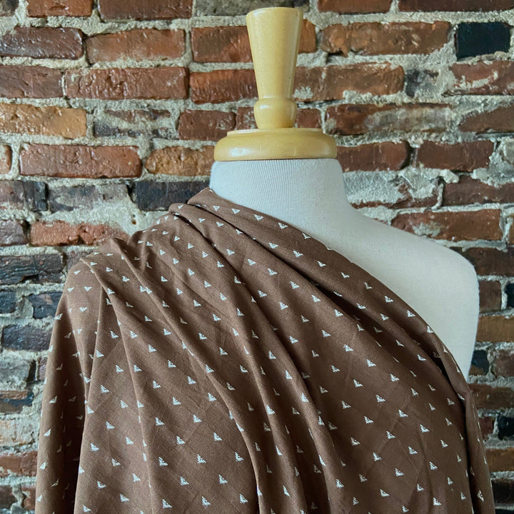 Triangle Weave on Nutmeg - Indian Cotton