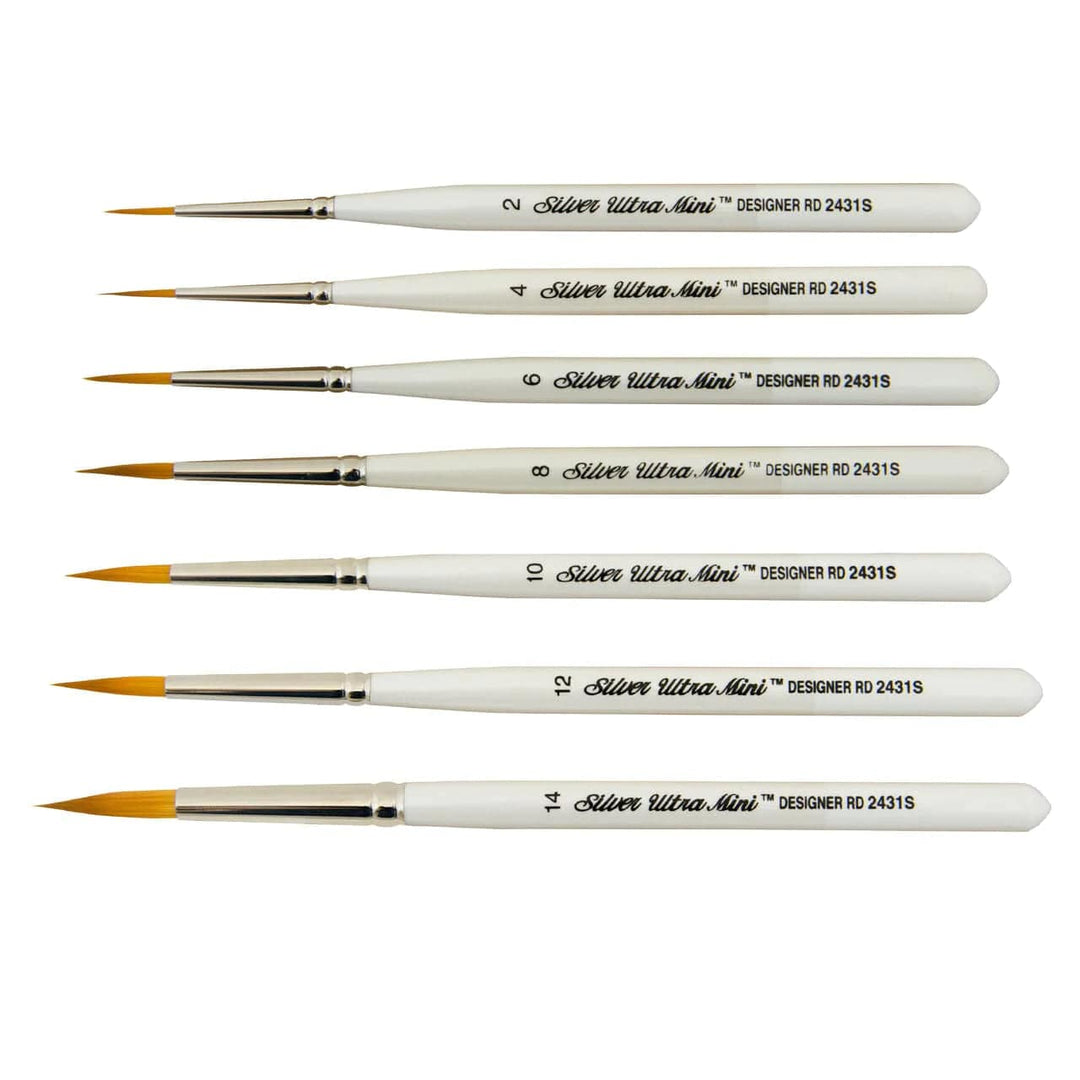 Ultra Mini® Designer Round 4 Short Handled Brush