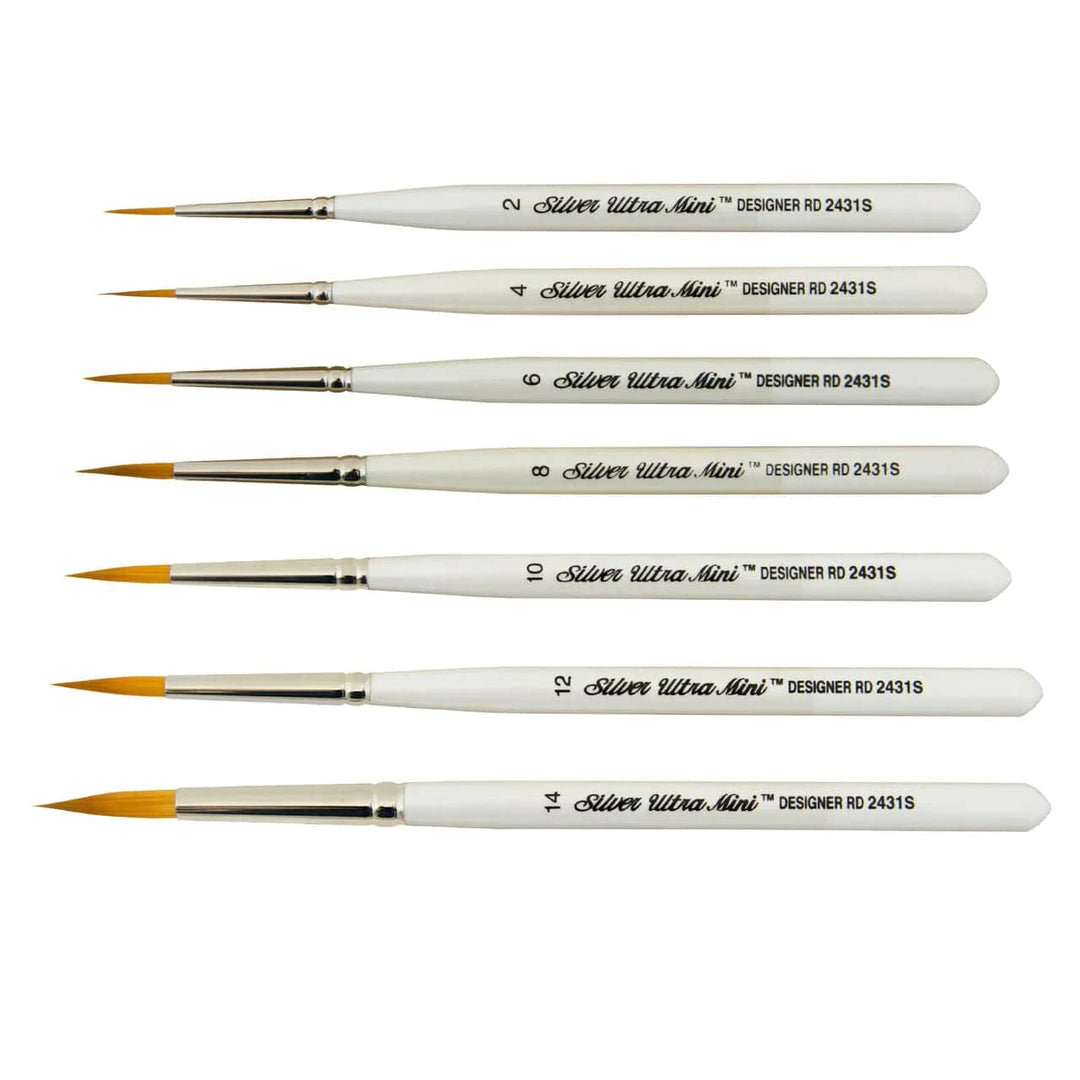 Ultra Mini® Designer Round 8 Short Handled Brush