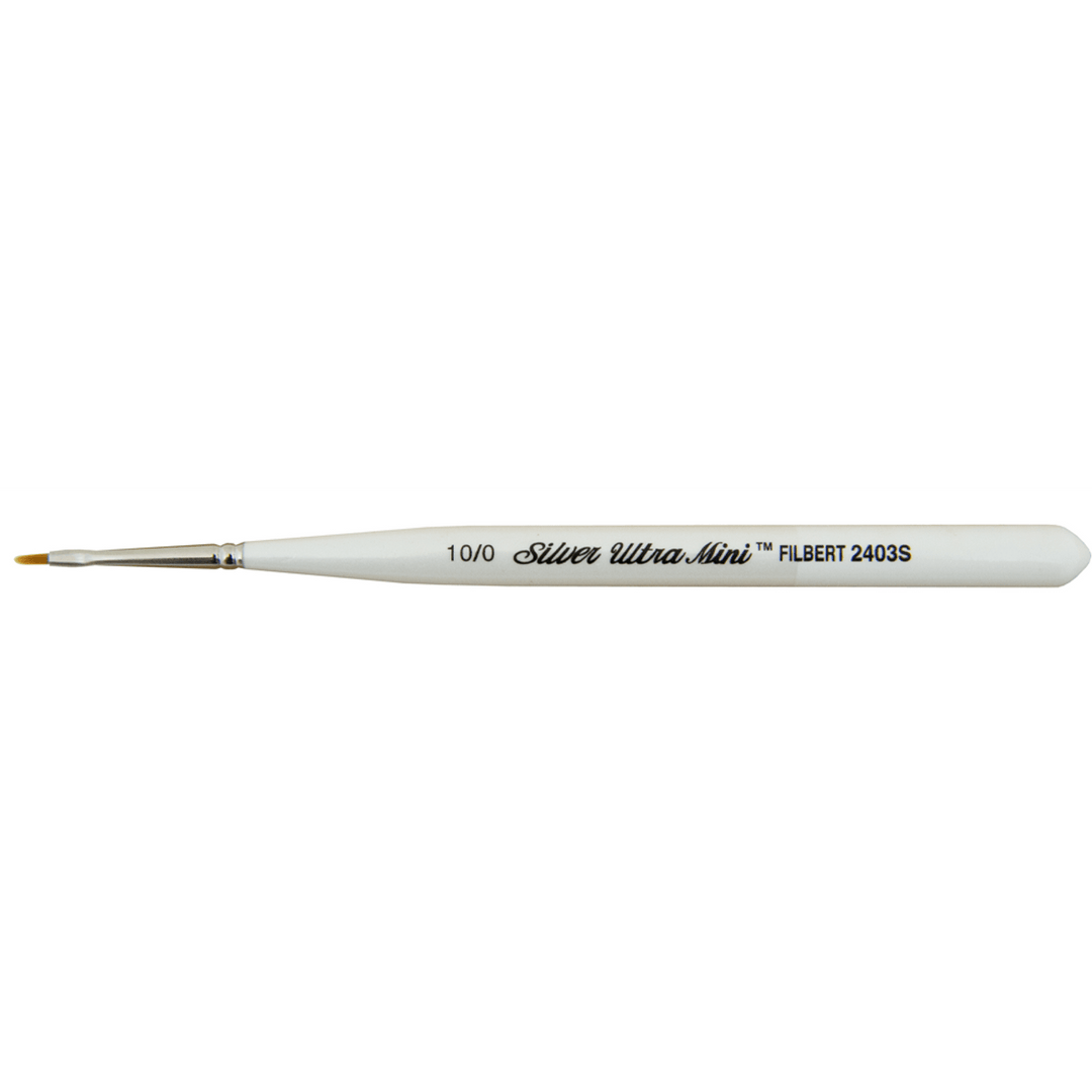 Filbert 10/0 Ultra Mini® Filbert Short Handled Brushes