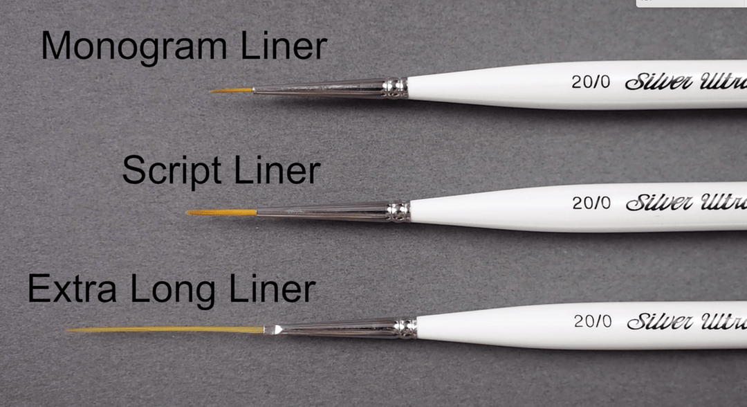 Ultra Mini® Script Liner Short Handled Brushes
