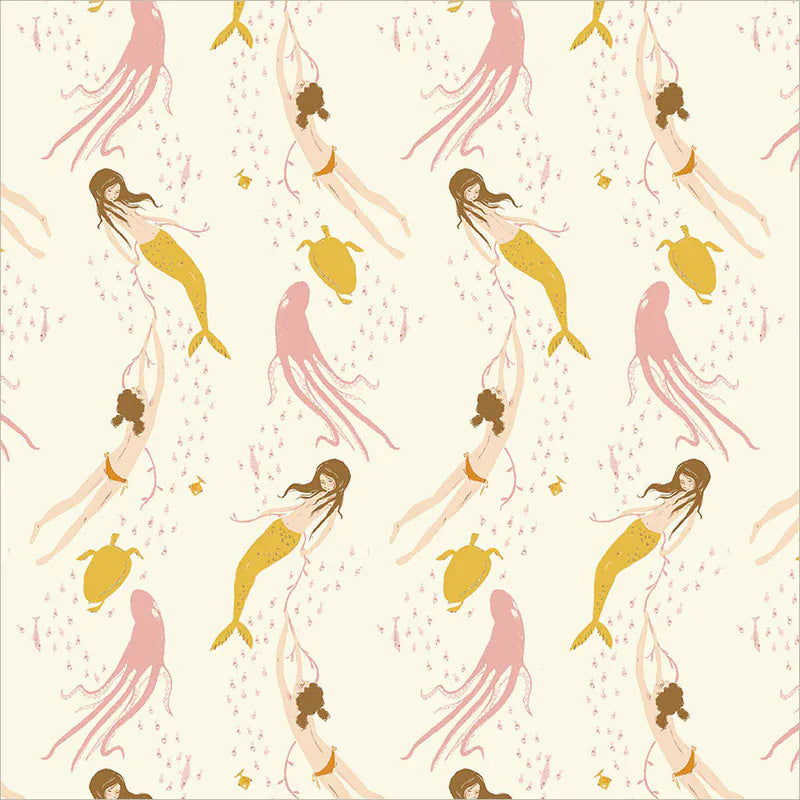 Default Underwater Sisters in Blush-Pink - Heather Ross Favorites - Heather Ross