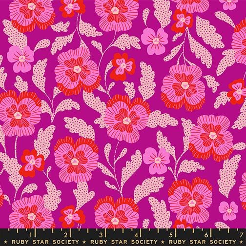 Default Violets in Berry - Hello Alice by Sarah Watts for Ruby Star Society